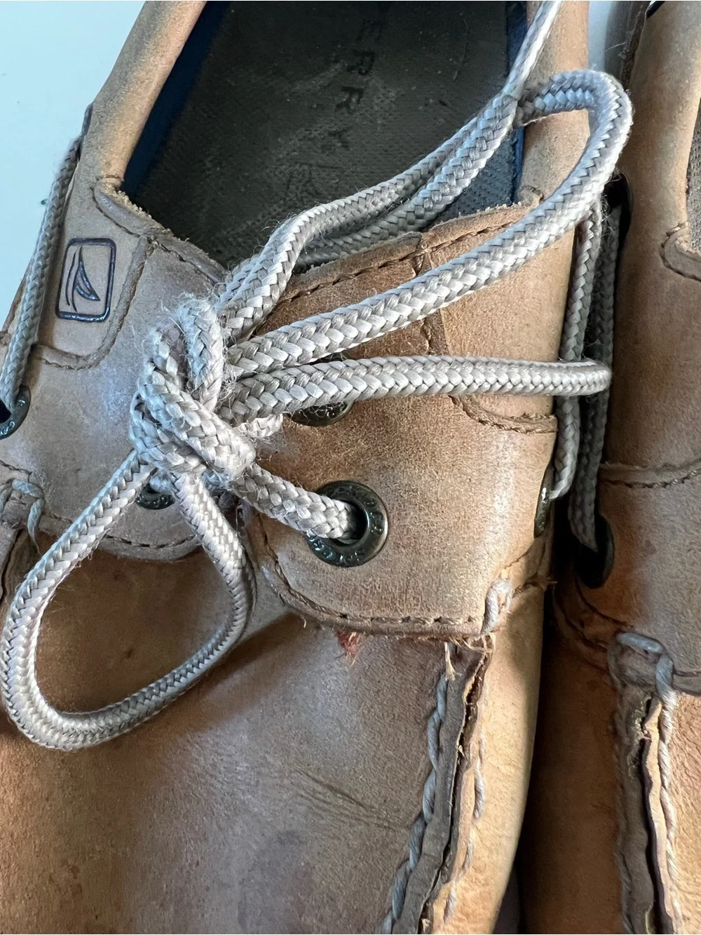 Sperry Authentic Leather Boat Shoe Size 8
